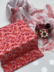 2 Pc Unstitched Block Print Lawn