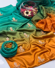 3 Pc Unstitched Shamoze Silk Digital Tye N Dye(KBS021A)