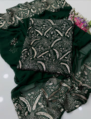 2 Pc Unstitched Handmade LCD Gotta Chiffon