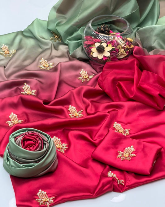 3 Pc Unstitched Shamoze Silk Digital Tye N Dye(KBS021A)