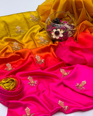 3 Pc Unstitched Shamoze Silk Digital Tye N Dye(KBS021A)