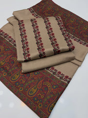 3 Pc Unstitched Kalamkari Pashmina Wool(KSB272)