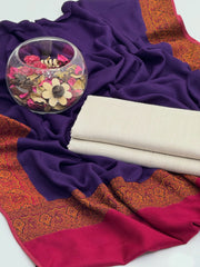 3 Pc Ustitched pure Pashmina Wool Moon Light shawl