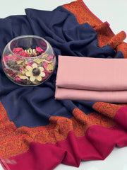 3 Pc Ustitched pure Pashmina Wool Moon Light shawl