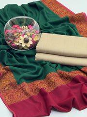 3 Pc Ustitched pure Pashmina Wool Moon Light shawl
