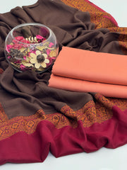 3 Pc Ustitched pure Pashmina Wool Moon Light shawl