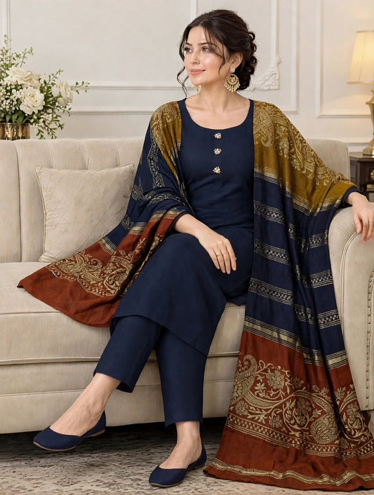 3 Pc Unstitched Dhanak Pashmina Collection