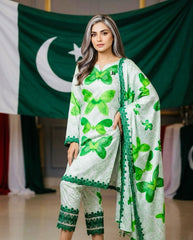 3 Pc Unstitched Shamoze Silk Digital Prints