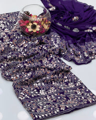 2 Pc Unstitched Chiffon Fabric Shadow Chiken