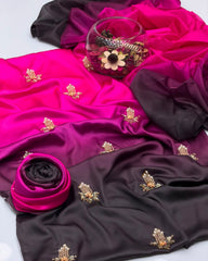 3 Pc Unstitched Shamoze Silk Digital Tye N Dye(KBS021A)