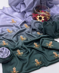 3 Pc Unstitched Shamoze Silk Digital Tye N Dye(KBS021A)