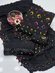 4 Pc Unstitched Rajistani Churni Linen