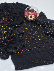 4 Pc Unstitched Rajistani Churni Linen