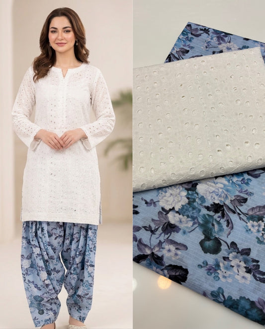 2 Pc Unstitched Lawn Boring Chicken