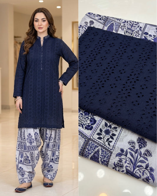 2 Pc Unstitched Lawn Boring Chicken